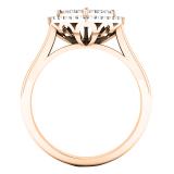 0.35 Carat (ctw) 10K Rose Gold Round White Diamond Ladies Heart Shaped Engagement Ring 1/3 CT