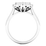0.35 Carat (ctw) 10K White Gold Round White Diamond Ladies Heart Shaped Engagement Ring 1/3 CT