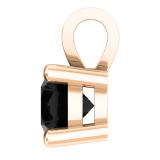 0.50 Carat (ctw) 10K Rose Gold Round Diamond Solitaire Pendant (Silver Chain Included) 1/2 CT