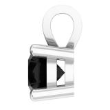 0.50 Carat (ctw) 18K White Gold Round Diamond Solitaire Pendant (Silver Chain Included) 1/2 CT
