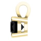 0.50 Carat (ctw) 18K Yellow Gold Round Diamond Solitaire Pendant (Silver Chain Included) 1/2 CT