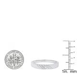 0.05 Carat (ctw) 10K White Gold Round White Diamond Men's Anniversary Wedding Band