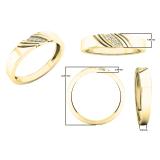 0.05 Carat (ctw) 10K Yellow Gold Round White Diamond Men's Anniversary Wedding Band