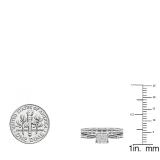 0.15 Carat (ctw) 14K White Gold Round White Diamond Vintage Bridal Engagement Ring Set