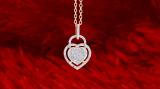 0.24 Carat (ctw) 10K Yellow Gold Round Diamond Ladies Heart Pendant 1/4 CT (Gold Chain Included)