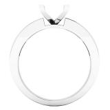 0.75 Carat (ctw) 18K White Gold Princess Diamond Ladies Semi Mount Engagement Ring 3/4 CT