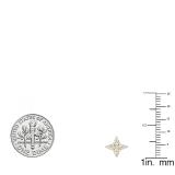 0.50 Carat (ctw) 14K Yellow Gold Marquise White Diamond Ladies Stud Earrings 1/2 CT