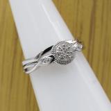0.10 Carat (ctw) Sterling Silver Round Diamond Ladies Bridal Vintage Engagement Ring Set 1/10 CT