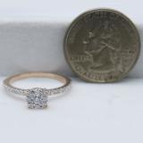 0.40 Carat (ctw) 10K Rose Gold Round White Diamond Ladies Bridal Engagement Ring