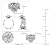 1.50 Carat (ctw) 10K White Gold Round Diamond Ladies Fashion Vintage Engagement Ring Set 1 1/2 CT