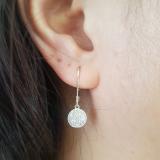 0.35 Carat (ctw) Sterling Silver Round White Diamond Dangling Drop Earrings 1/3 CT