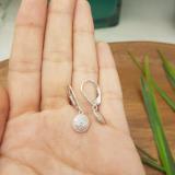 0.35 Carat (ctw) Sterling Silver Round White Diamond Dangling Drop Earrings 1/3 CT