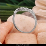 0.25 Carat (ctw) 14K White Gold Round & Baguette Diamond Ladies Wedding Stackable Band 1/4 CT