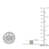 0.05 Carat (ctw) 18K Yellow Gold Plated Sterling Silver Round Diamond Mens Stud Earrings 1/10 CT