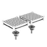 0.35 Carat (ctw) Sterling Silver Diamond Square Shape Mens Ladies Hip Hop Stud Earrings 1/3 CT