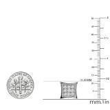 0.05 Carat (Cttw) Round Diamond Kite Shape Mens Hip Hop Iced Single Stud Earring (1 Pc Only) 10K White Gold