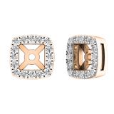 0.15 Carat (ctw) 10K Rose Gold Round Diamond Removable Jackets For Stud Earrings