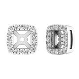 0.15 Carat (ctw) 10K White Gold Round Diamond Removable Jackets For Stud Earrings