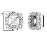 0.15 Carat (ctw) 10K White Gold Round Diamond Removable Jackets For Stud Earrings