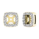 0.15 Carat (ctw) 10K Yellow Gold Round Diamond Removable Jackets For Stud Earrings