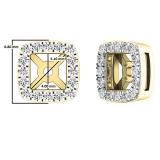 0.15 Carat (ctw) 10K Yellow Gold Round Diamond Removable Jackets For Stud Earrings