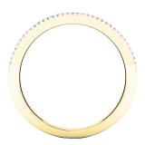 0.20 Carat (ctw) 10K Yellow Gold Round Diamond Ladies Bridal Anniversary Wedding Band 1/5 CT