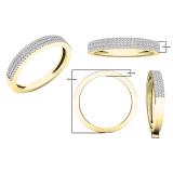 0.20 Carat (ctw) 10K Yellow Gold Round Diamond Ladies Bridal Anniversary Wedding Band 1/5 CT