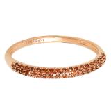 0.20 Carat (ctw) 10K Rose Gold Round Red Diamond Ladies Anniversary Stackable Wedding Band 1/5 CT