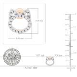 0.25 Carat (ctw) Round White Diamond Cat Ear Stud Earrings for Her (Color I-J Clarity I1-I2) in 14K Rose Gold in Screw Back