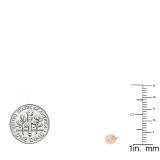 0.10 Carat (ctw) 10K Rose Gold Round Cut Diamond Bezel Stud Earrings