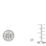 0.10 Carat (ctw) 10K White Gold Round Cut Diamond Bezel Stud Earrings