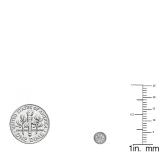 0.10 Carat (ctw) Sterling Silver Round Diamond Circle Mens Hip Hop Iced Stud Earrings 1/10 CT