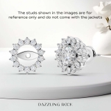 0.30 Carat (Ctw) Sterling Silver Round Diamond Ladies Removable Jackets For Stud Earrings 1/3 CT
