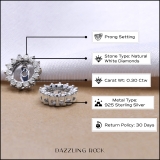 0.30 Carat (Ctw) Sterling Silver Round Diamond Ladies Removable Jackets For Stud Earrings 1/3 CT