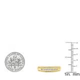 0.20 Carat (Ctw) 10K Yellow Gold Round White Diamond Men's Wedding Stackable Band 1/5 CT