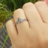 0.95 Carat (Ctw) 10K White Gold Marquise & Round Black Diamond Ladies Bridal Engagement Ring