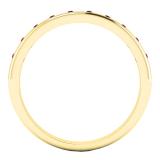 10K Yellow Gold Round Garnet Ladies Bridal Anniversary Stackable Wedding Band