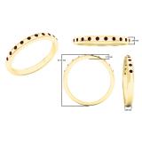 10K Yellow Gold Round Garnet Ladies Bridal Anniversary Stackable Wedding Band