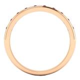 14K Rose Gold Round Garnet Ladies Bridal Anniversary Stackable Wedding Band