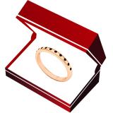 14K Rose Gold Round Garnet Ladies Bridal Anniversary Stackable Wedding Band