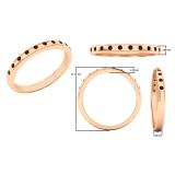14K Rose Gold Round Garnet Ladies Bridal Anniversary Stackable Wedding Band