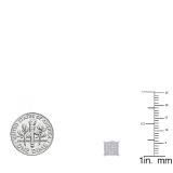 0.24 Carat (ctw) Platinum Plated Sterling Silver Round Diamond Iced Stud Earrings 1/4 CT