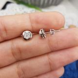 0.30 Carat (ctw) 10K White Gold Round White Diamond Ladies Cluster Stud Earrings 1/3 CT