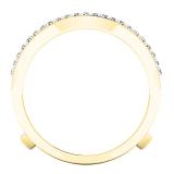 0.30 Carat (ctw) 14K Yellow Gold Round Diamond Ladies Wedding Band Enhancer Double Ring 1/3 CT