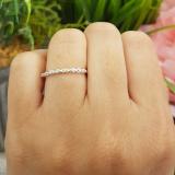 0.10 Carat (ctw) Sterling Silver Round Diamond Ladies Anniversary Wedding Stackable Band