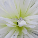 0.20 Carat (ctw) Sterling Silver Round Diamond Ladies Bypass Style Engagement Ring 1/5 CT