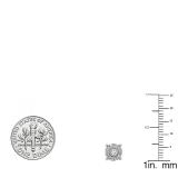 0.35 Carat (ctw) 14K White Gold Round White Diamond Ladies Stud Earrings 1/3 CT