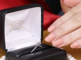 Ladies Minimalist Guard Chevron V Shape Stackable Classical Plain Wedding Band, 10K White Gold