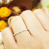 0.15 Carat (ctw) 10K White Gold Round White Diamond Beaded Ladies Wedding Band