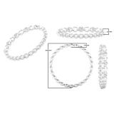 0.15 Carat (ctw) 14K White Gold Round White Diamond Beaded Ladies Wedding Band